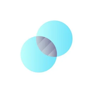 Double exposure flat gradient color ui icon Illustrazione stock