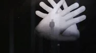 Double Exposure Hands And Unknown Person Stock Footage
