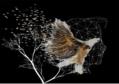 Double exposure Stock Illustration