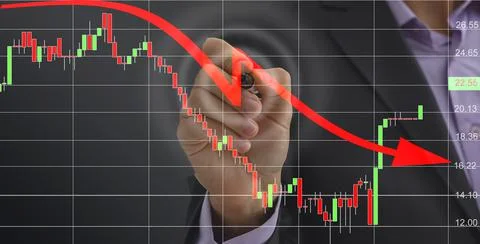 Double exposure of virtual creative financial diagram on businessman background Stock Photos