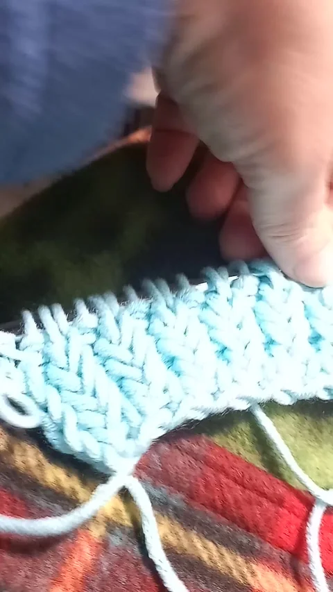 Double-face knitting pattern Stock Footage 299993805