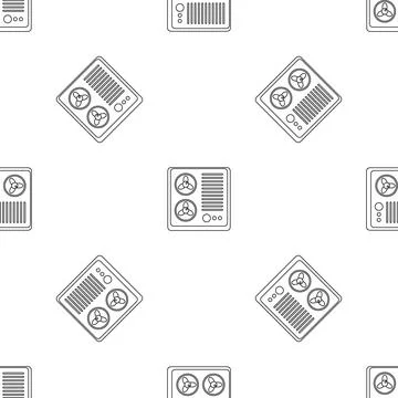 Double fan conditioner pattern seamless Stock Illustration