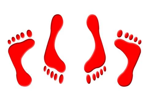 Double feet in the bedroom Stock Illustration