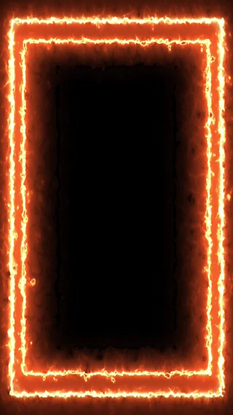 Double fire frame overlay vertical animation display Stock Footage 306666405