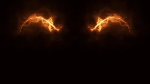 Double flame tail green screen background Stock Footage 277199661