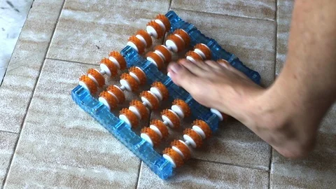 Double foot massager roller (large) Stock Footage 114763220