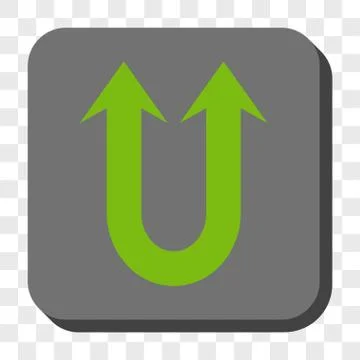 Double Forward Arrow Rounded Square Button Stock Illustration