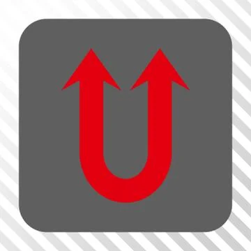 Double Forward Arrow Rounded Square Button Stock Illustration