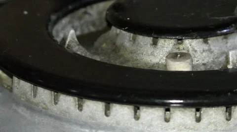 Double gas ring inginting Stock Footage 47393879