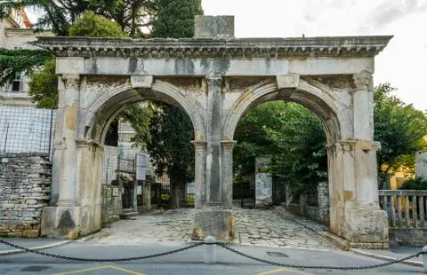 Double gate , twin gate Stock Photos