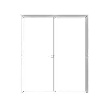 Double Glass Door 89 ~ 3D Model ~ Download #96432080 | Pond5