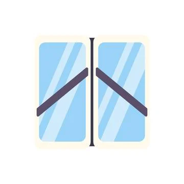 Double glazed window vector graphic illustration element Ilustración de archivo