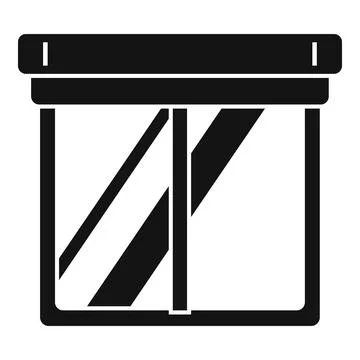 Double glazing window glass profile vector icon Ilustración de archivo