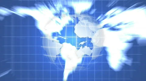 Double Globe World Map Background Animation 스톡 동영상 454670