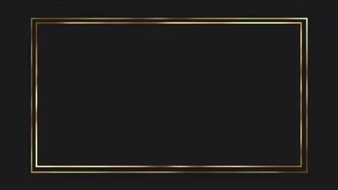 Double gold frame on dark grey background. Stock Footage 321654949