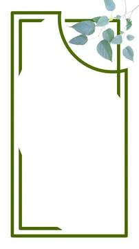 Double green frame Stock Photos