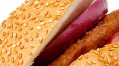 Double grilled hamburger Vídeos de archivo 24583195