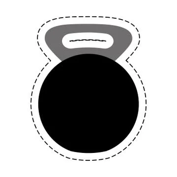 Double grip weight ball Illustrazione stock