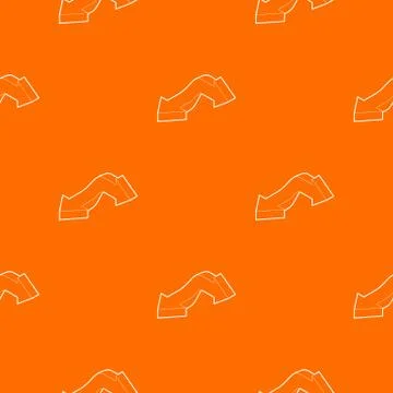 Double headed arrow pattern vector orange Stock Illustration