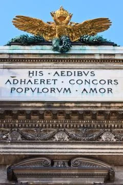 Double headed eagle on austrian imperial palace (hofburg) in vienna Foto stock