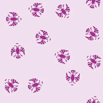 Double headed eagle byzantine glyph seamless pattern Stock Illustration