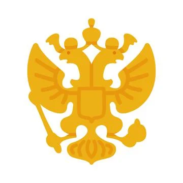 Double-headed Eagle as Coat of Arms of Russia Vector Illustration Stock Illustration