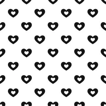 Double heart pattern seamless Illustrazione stock