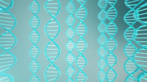 Double helical structure of DNA, DNA molecule, RNA. The concept of biochemistry Illustrazione stock