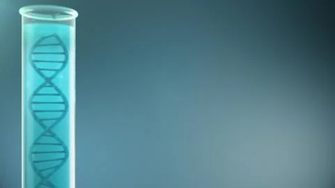 Double helical structure of DNA inside the test tube, DNA molecule, RNA. The イラスト素材