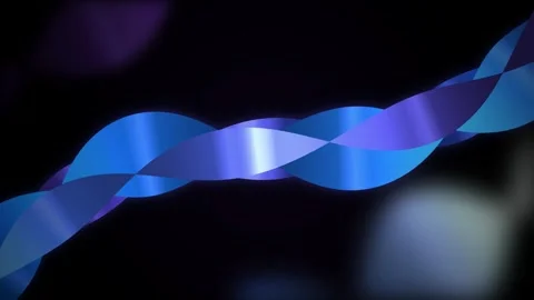Double helix braided ribbon twisting seamless loop motion background Stock Footage 343627928