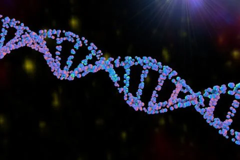 Double helix of DNA Stock Illustration