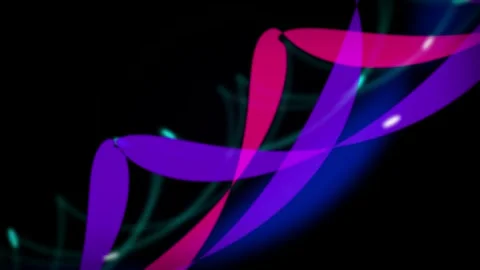 Double helix DNA strands rotate in a seamless loop Stock Footage 342949157