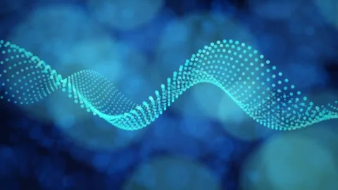 Double helix glowing particles twisting seamless loop motion Stock Footage 344231273