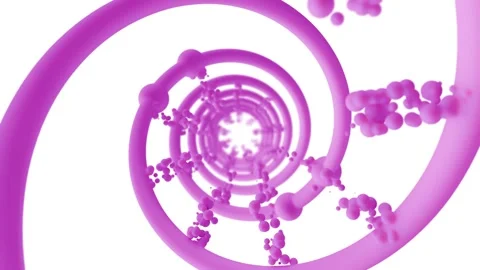 Double helix lines change in many different colors. Animation Seamless loop. Video stock 302881163