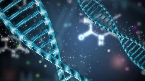 Double helix model of human DNA molecule Vidéo 72793525