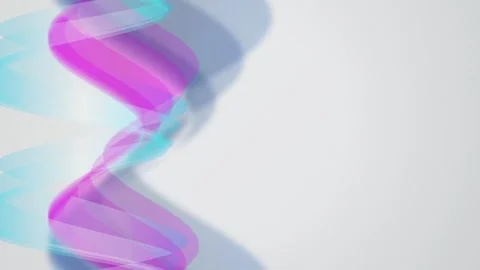 Double helix ribbon spiral twisting seamless loop motion background Vídeos de archivo 343627938