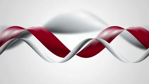 Double helix ribbon waves twisting seamless loop motion background Stock Footage 343799424