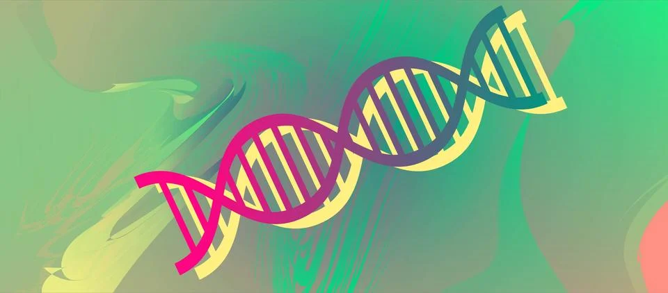 Double helix structure. Genetic engineering concept. Illustrazione stock