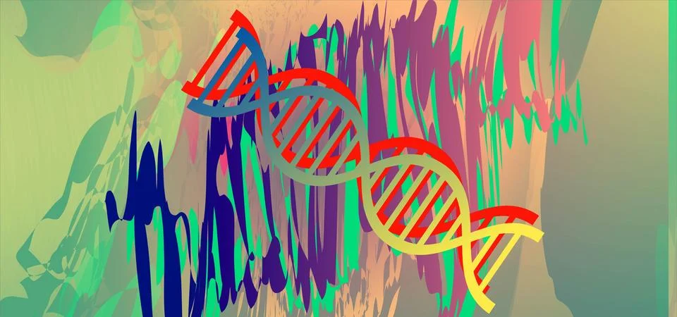 Double helix structure. Genetic engineering concept. Stock Illustration