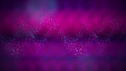 A double helix wave of glowing particles flows in a seamless loop Stock Footage 343324613
