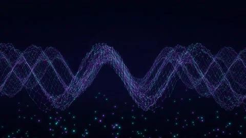 Double helix wireframe wave seamless loop motion background Stock Footage 344231305