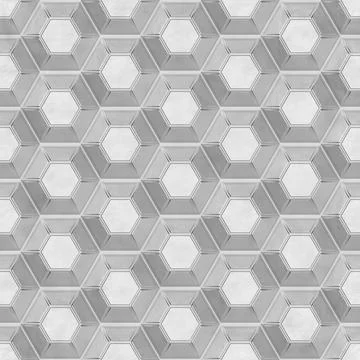 Double Hexa Tiles Silver  Illustrazione stock