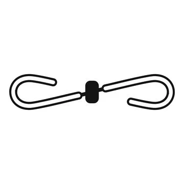 Double hook clasp fastener keeping things secure Stock Illustration