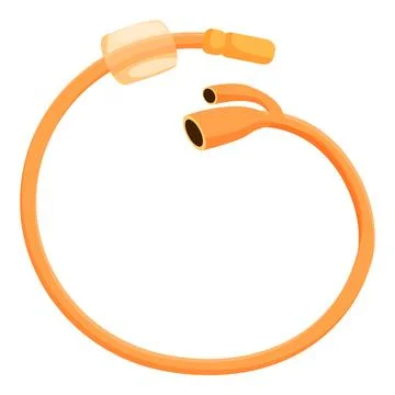 Double j stent supporting ureter helping urine flow from kidney to bladder Stock Illustration
