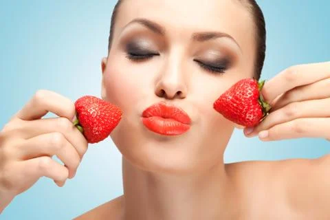 Double kiss. Stock Photos
