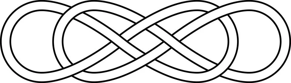 Double knot infinity sign vector double infinity logo tattoo 스톡 일러스트