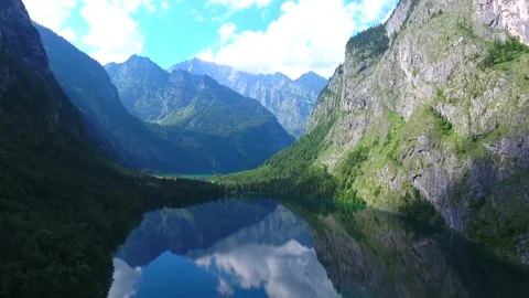 Double Lakes In The Mountains Stock Footage 142241116