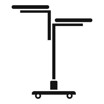 Double laptop stand icon simple vector. Office sit Illustrazione stock