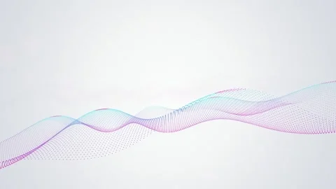 Double layer particle wave glowing dots seamless loop background Stock Footage 343898677
