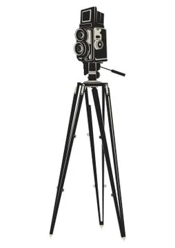 Double-lens camera. Stock Illustration